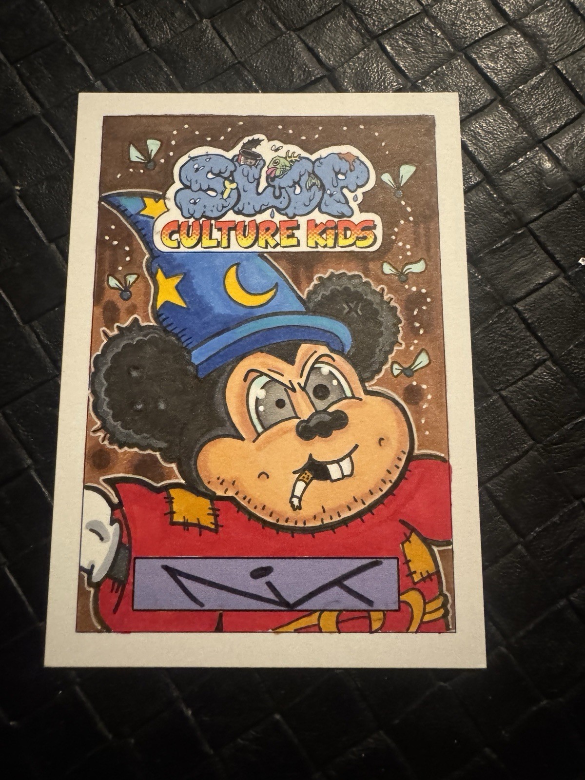2025 Mark Pingitore Slop Culture Kids 3 GPK Sketch Card Nik Muggli Mickey Mouse