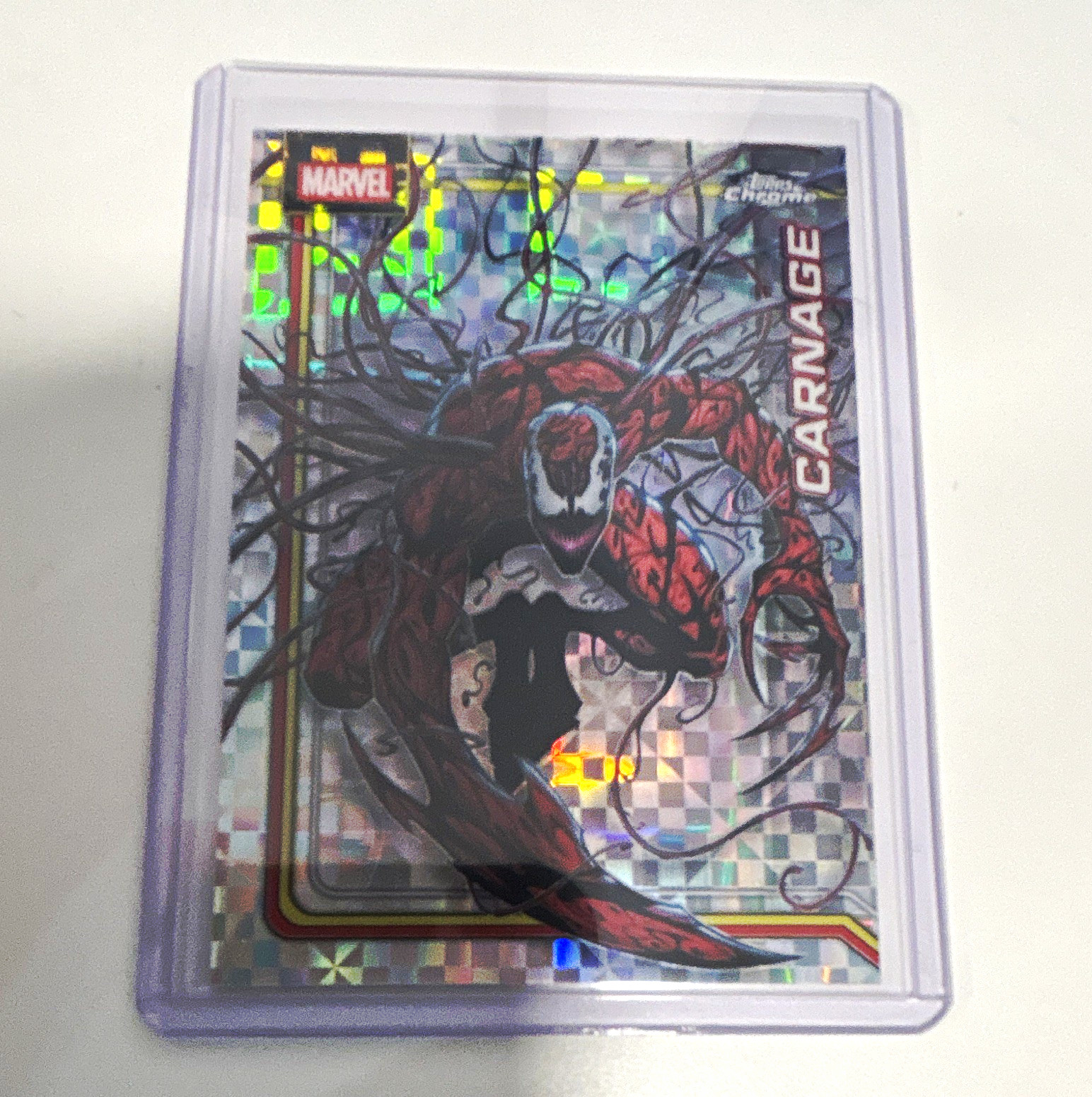 Topps Chrome Marvel 2016 Carnage #022 X-Fractor Parallel Trading Card Bagley