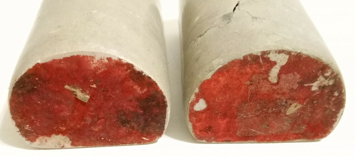 Real Earth CORE SAMPLES Stone BOOKENDS Green Texas 1950’s Oil Drilling LANDMAN