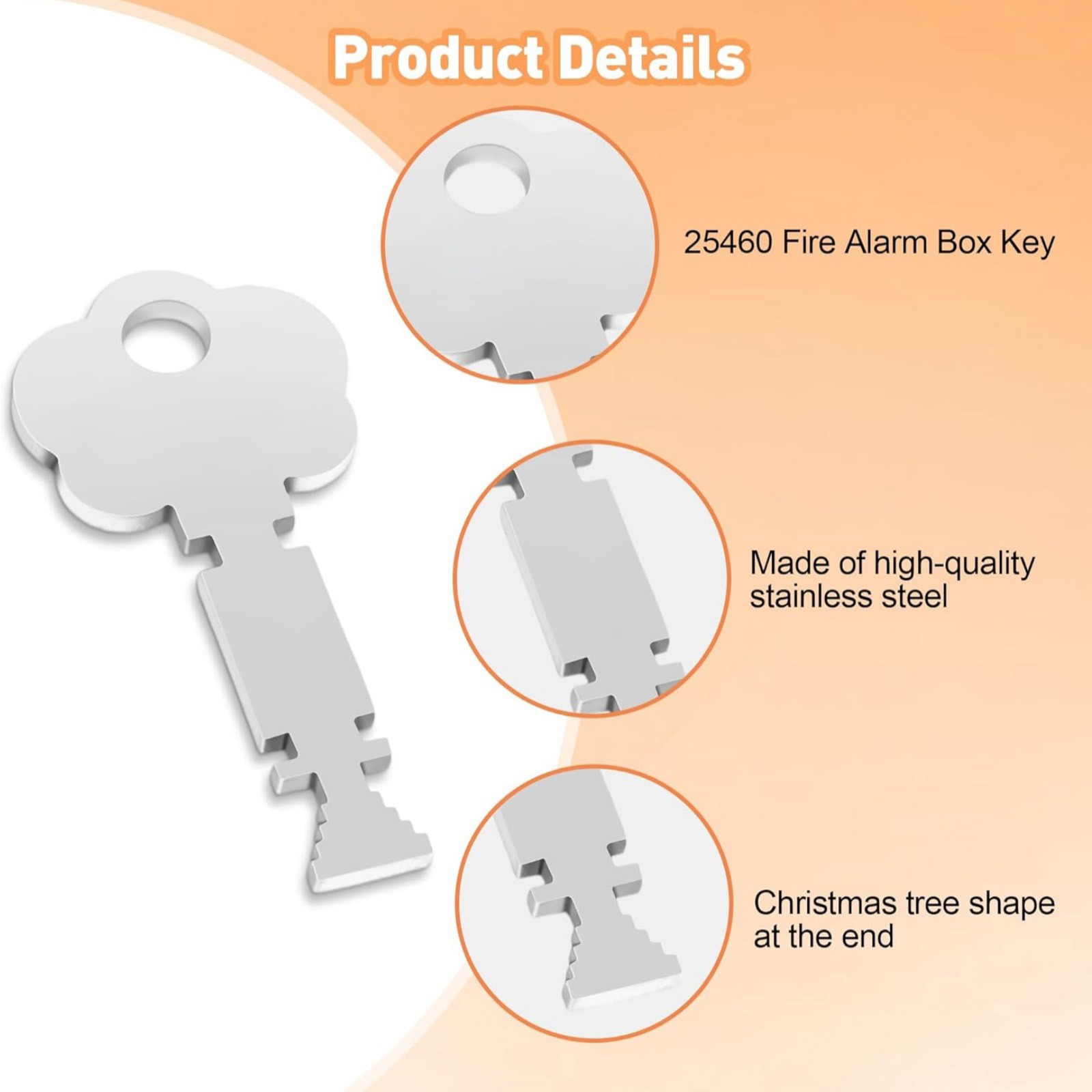 Durable 2 Pack Fire Alarm Box Key For Gamewell And Elevator Fire Master Alarm