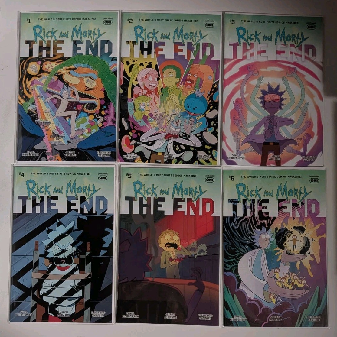 RICK AND MORTY THE END (2025) #1-6 NM-/VF+ COMPLETE SERIES SET ONI PRESS