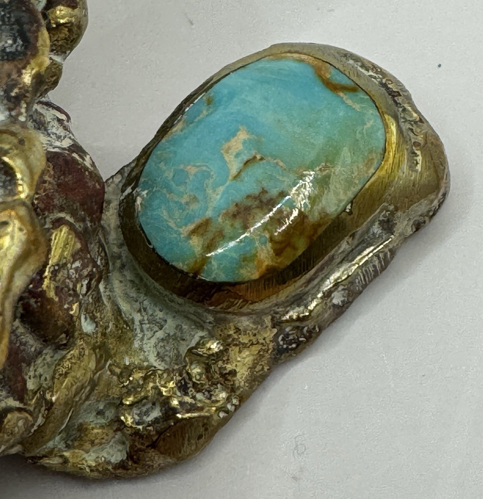 Jack Bryant Turquoise Turtle Sculpture Bronze Cast Southwestern Texas Artist