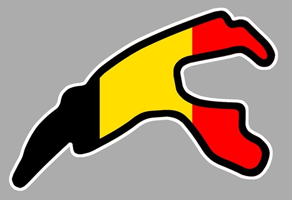 BELGIAN CIRCUIT SPA FRANCORCHAMPS GRAND PRIX FORMULA 1 BELGIUM STICKER SD004