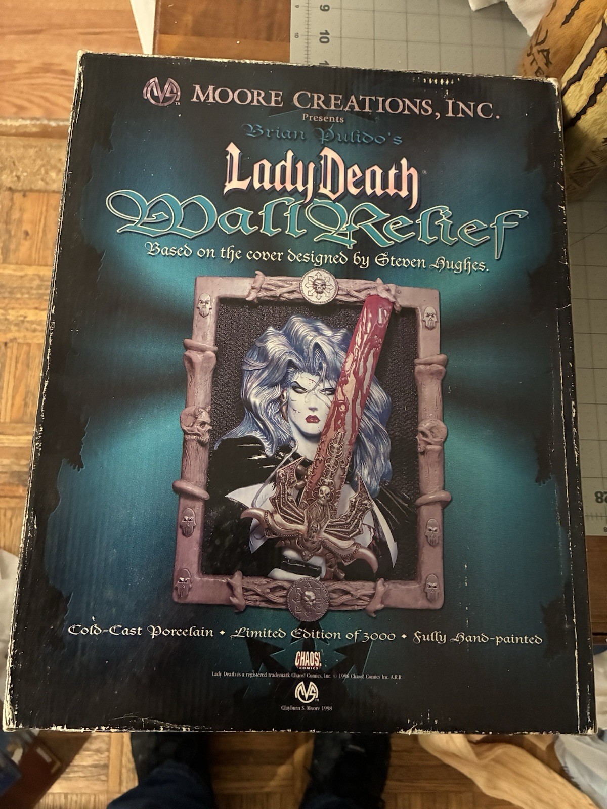 Moore Creations Lady Death Wall Relief Cold-Cast Porcelain Hand Painted LE