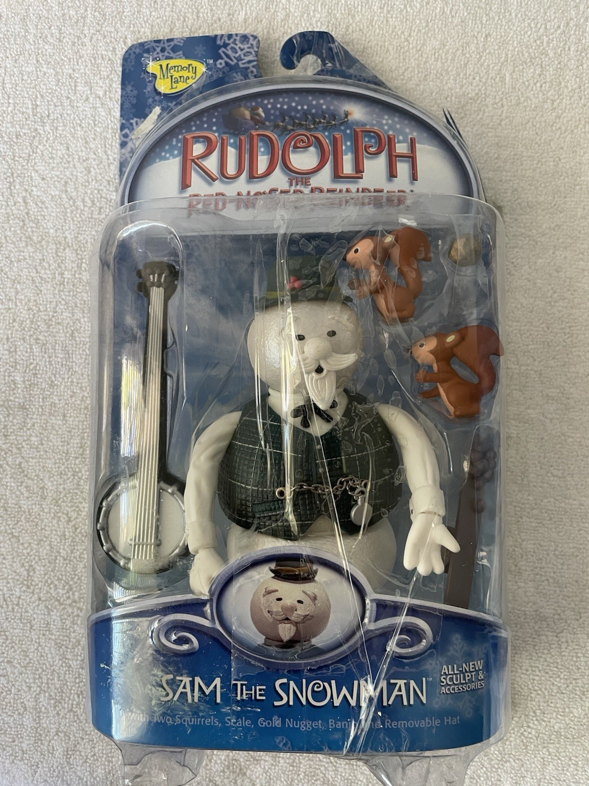Memory Lane Rudolph The Red Nosed Reindeer Sam The Snowman Figure NIB #7071 -A