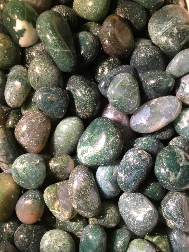 Green Moss Agate approximately 20 – 30mm One supplied free gift bag Tranquility