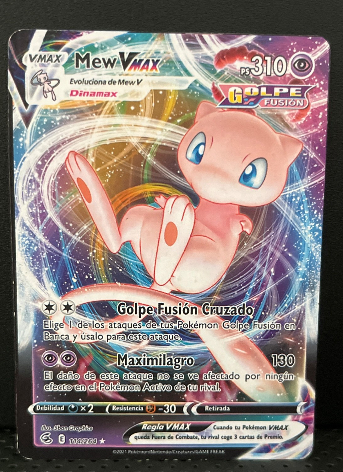 MEW VMAX 114/264 POKEMON CARD (2021) NR MINT