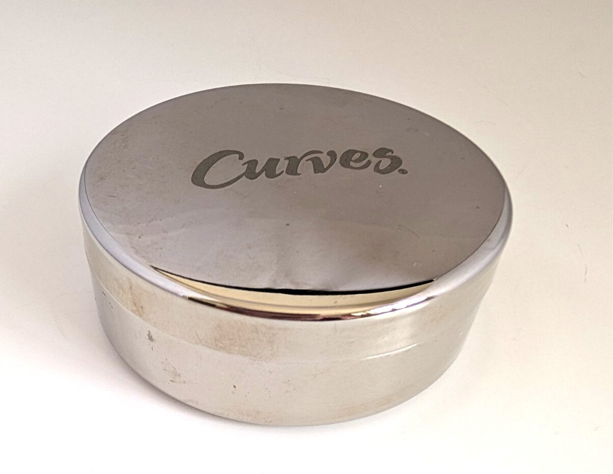 Curves Metal Trinket Box 2003 3 1/4 Inches 5617