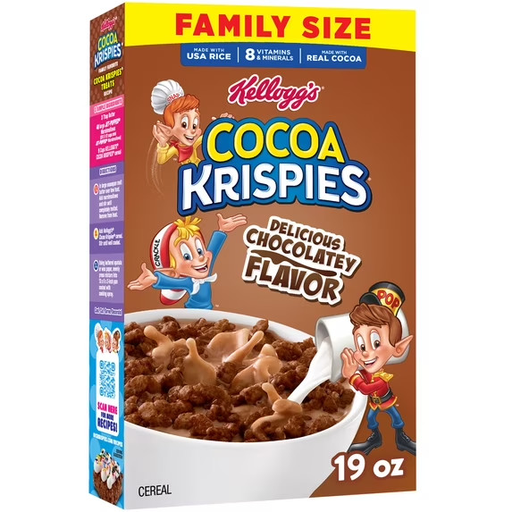 Kellogg’s Cocoa Krispies Chocolatey Flavor Breakfast Cereal, Low Fat, Family …