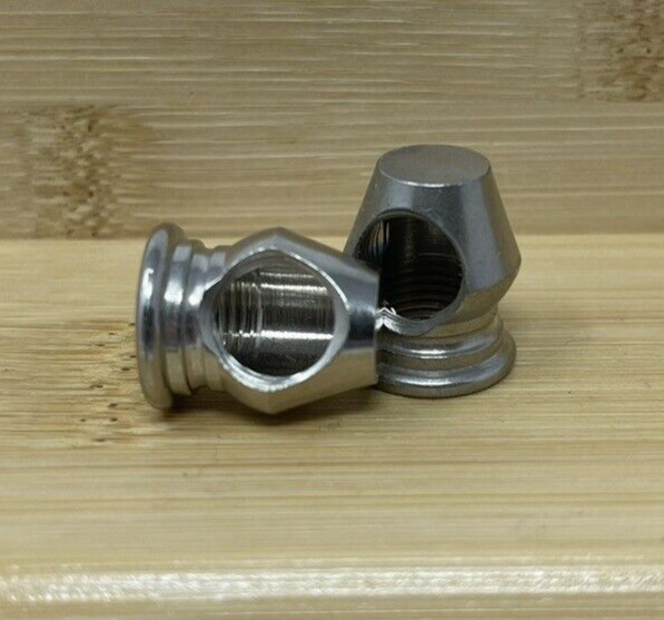 2x Acorn Style – Metal Elbow Steel Tobacco Pipe Parts – 3/8″