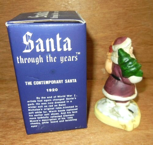 SANTA THROUGH THE YEARS CONTEMPORARY SANTA 1920 PS-5 PORCELAIN 1990 RSVP INT INC