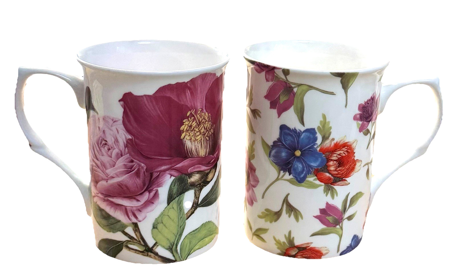 2 Stechcol Gracie Bone China Floral Mugs Coastline Imports Coffee Tea