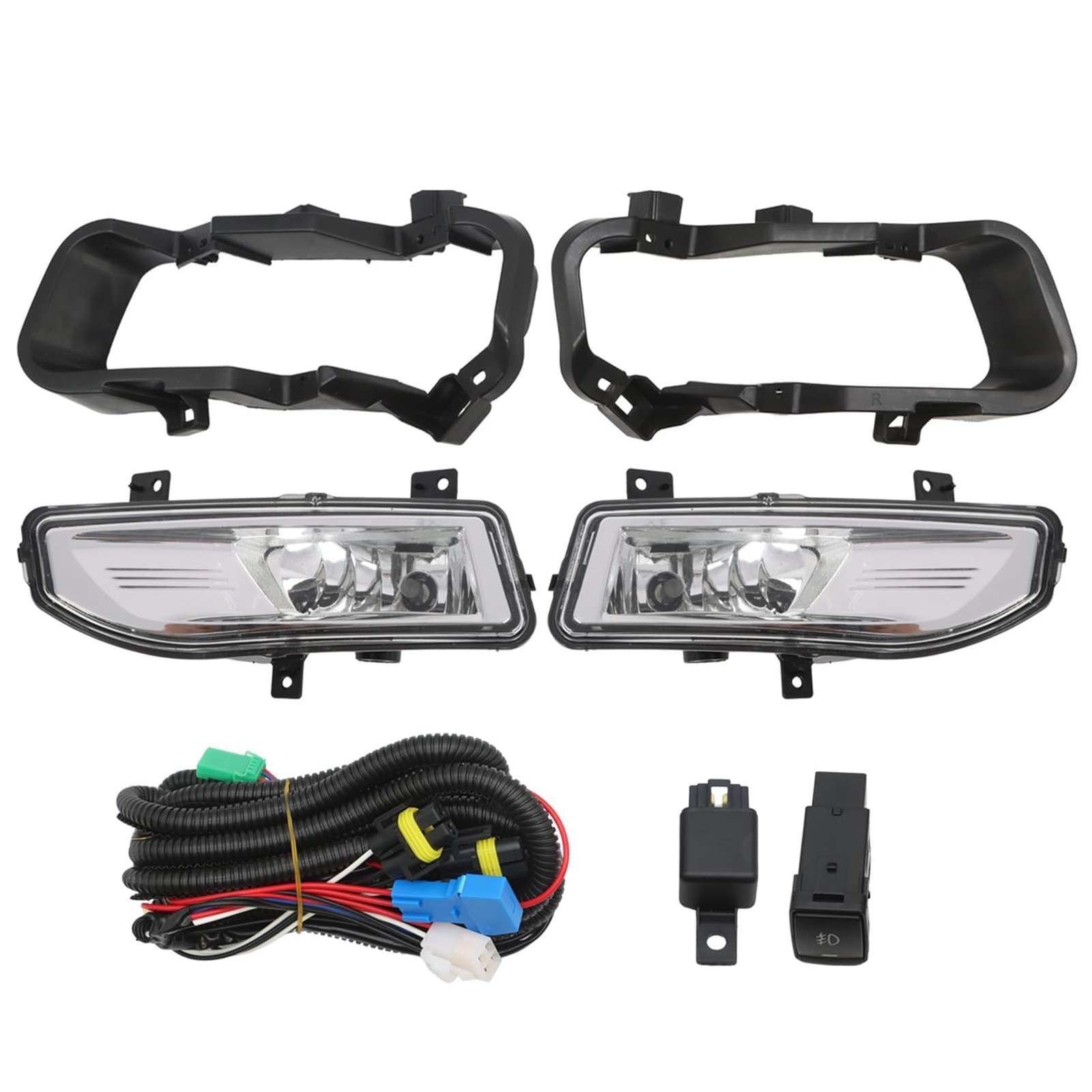Yunnergo Halogen Fog Light Assembly Compatible with Kicks 2017 2018 2019 2020