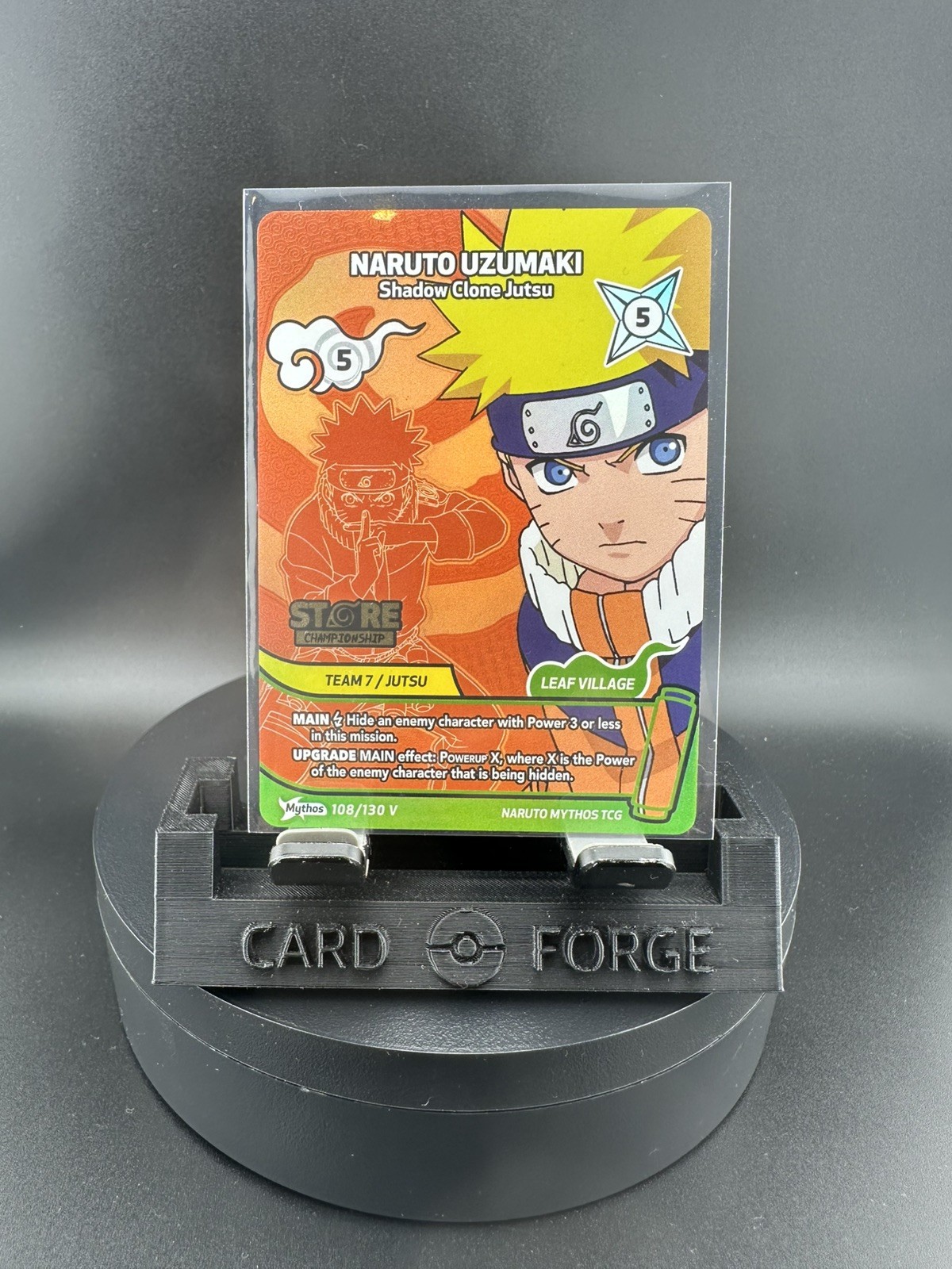 Naruto Mythos TCG Naruto Uzumaki Store Championship 108/130 Participation Mint