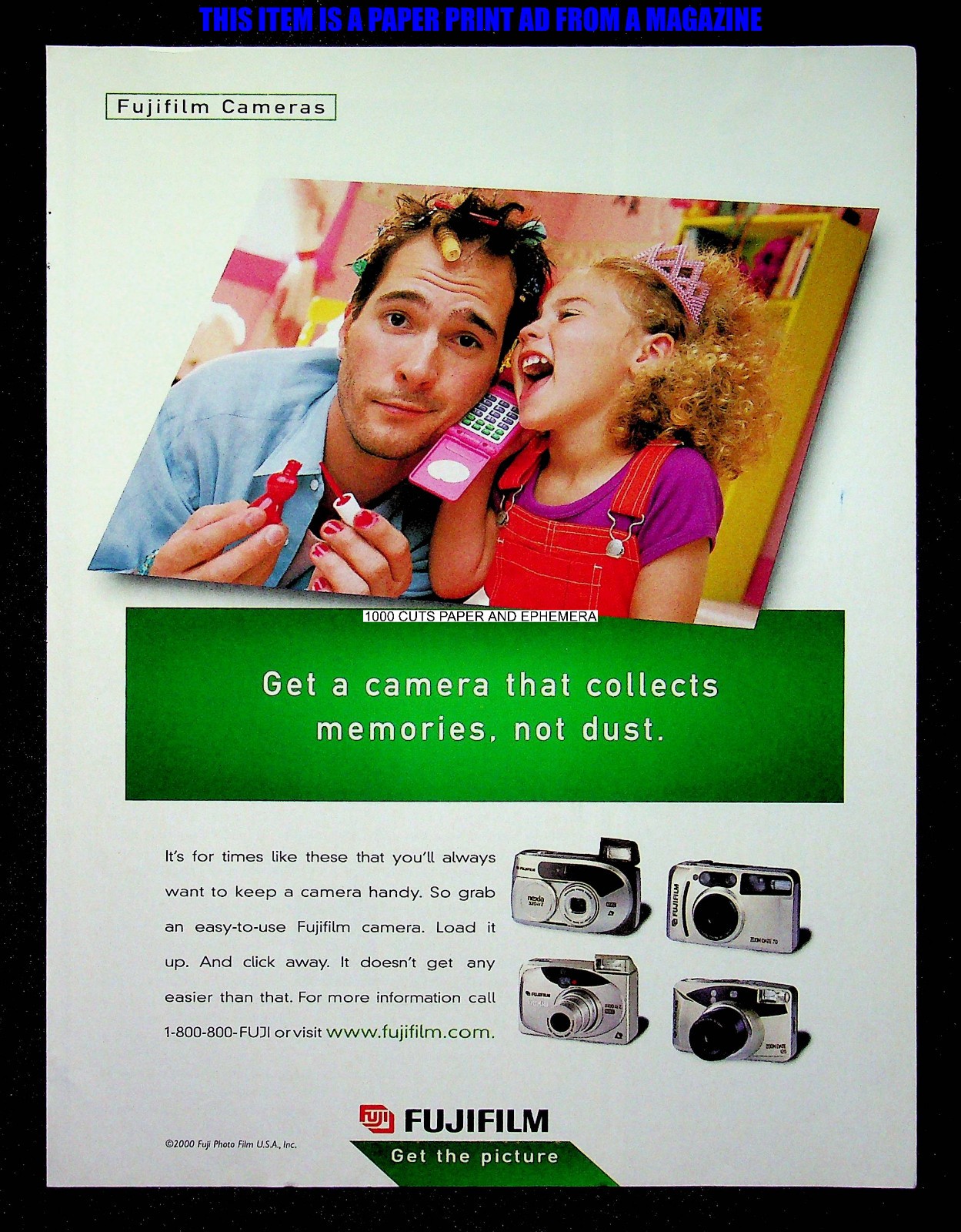 Fujifilm Cameras 2000 Trade Print Magazine Ad Poster ADVERT