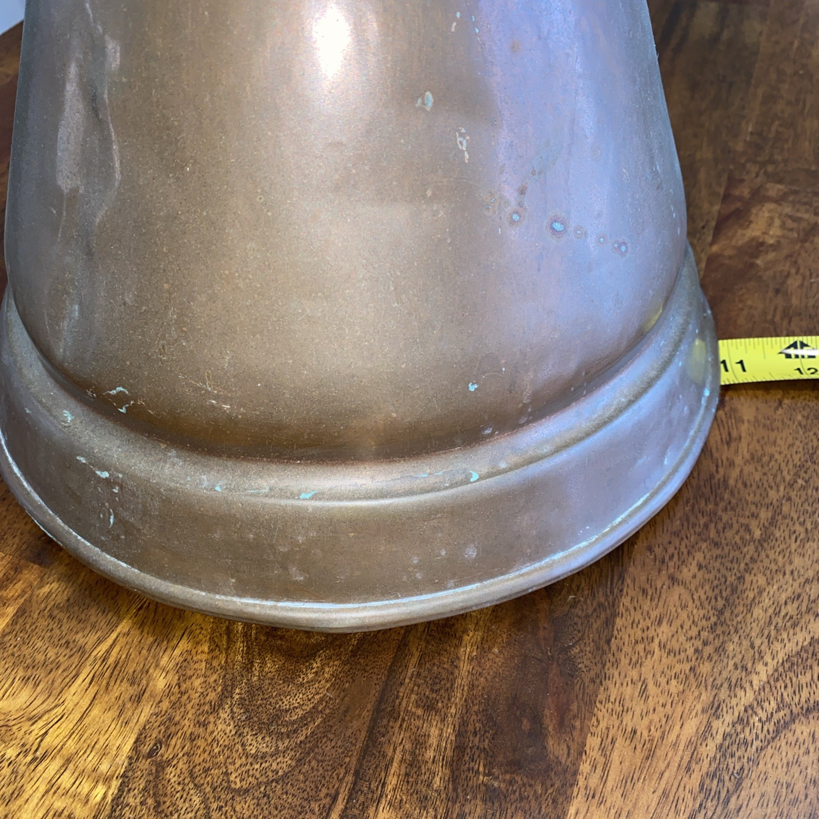 ANTIQUE LARGE COPPER HAYSTACK MEASURING JUG 19TH CENTURY ENGLISH /PATINA