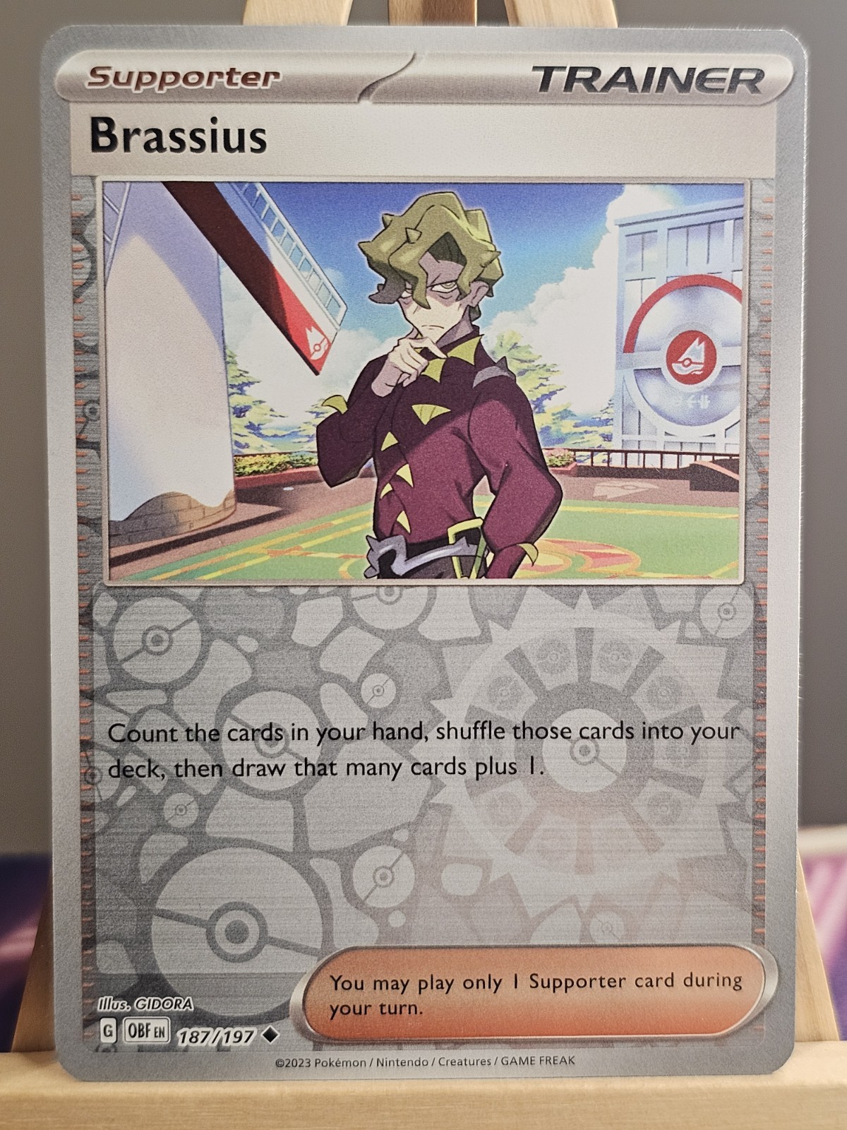 187/197 Brassius Obsidian Flames Reverse Holo Uncommon Card Pokémon TCG