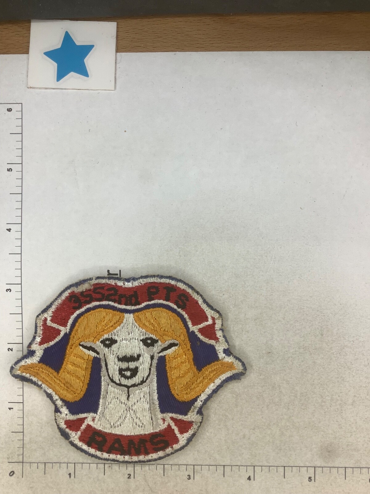 VINTAGE USAF RAMS 3552ND PILOT TRAINING SQUADRON PATCH