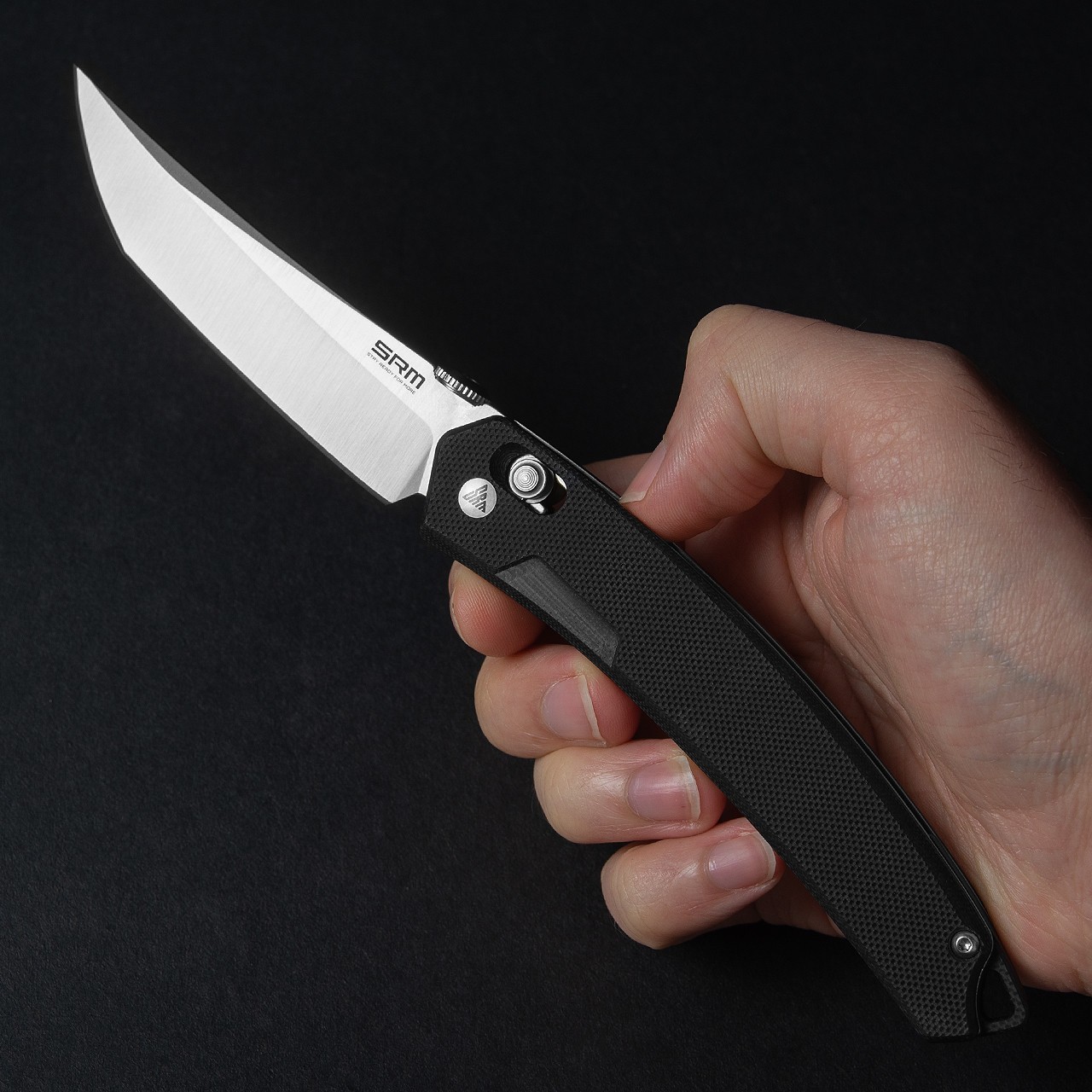 SRM 9211 Axis Lock Pocket Knife 8Cr13MoV Blade G10 EDC Black