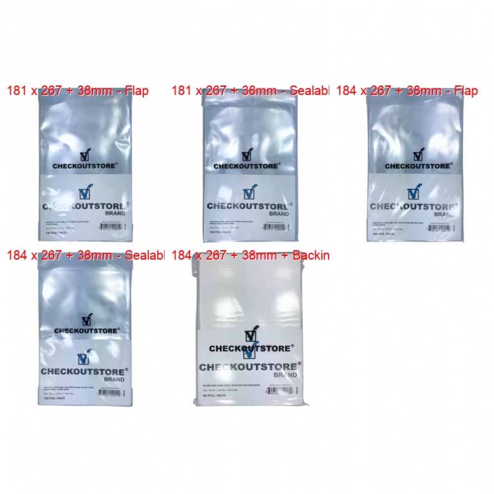 CheckOutStore Crystal Clear Silver Age Comic Book Bags