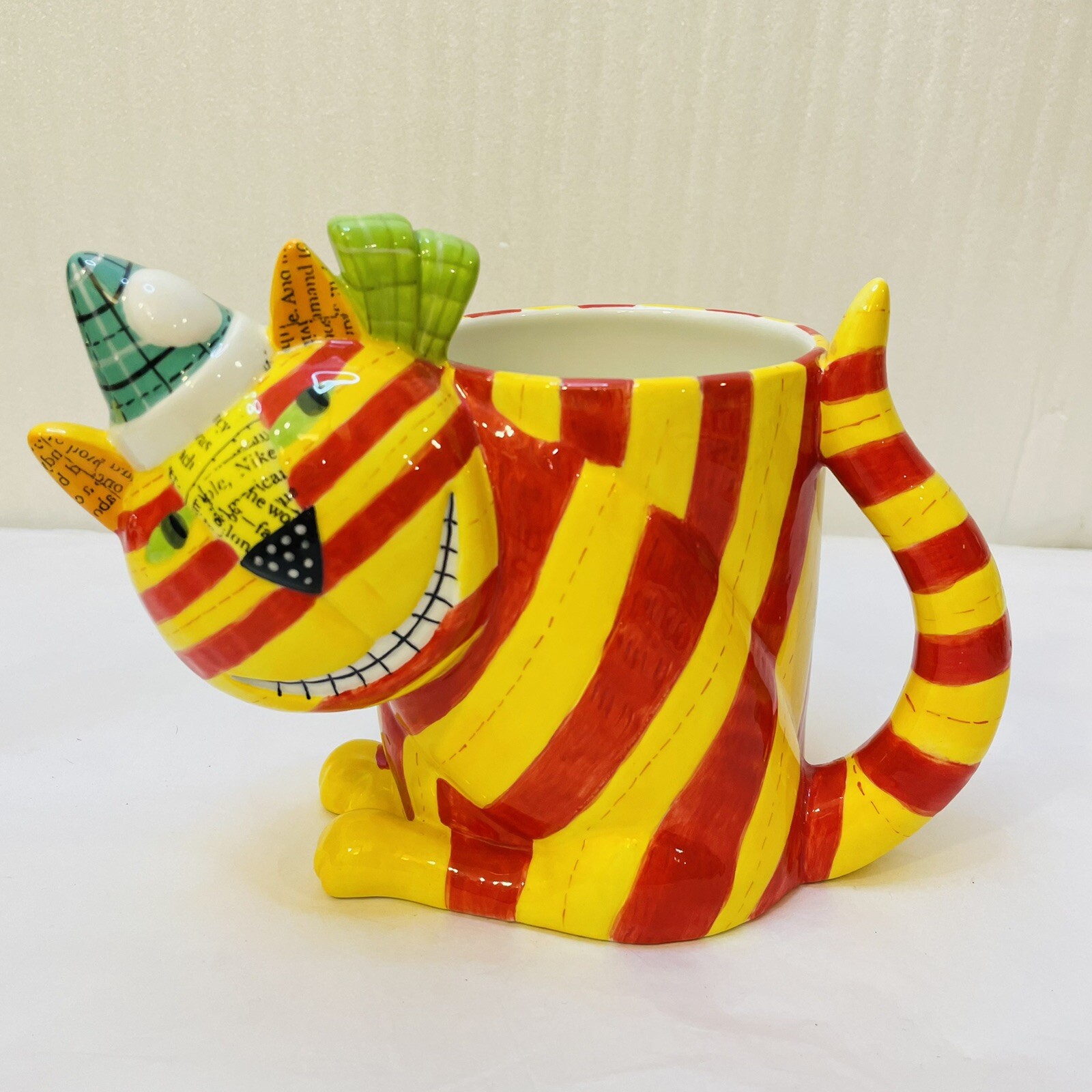 Striped Orange Tabby Cat Mug by Nancy Wolff for Silvestri Hand Made Vintage