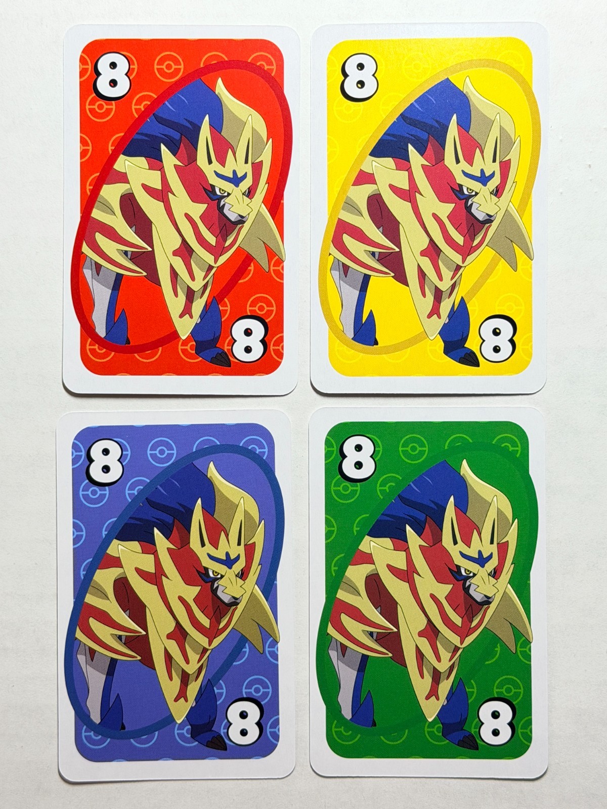 Zamazenta 2021 Pokemon UNO Japanese Complete Rainbow Lot Red Green Yellow Blue