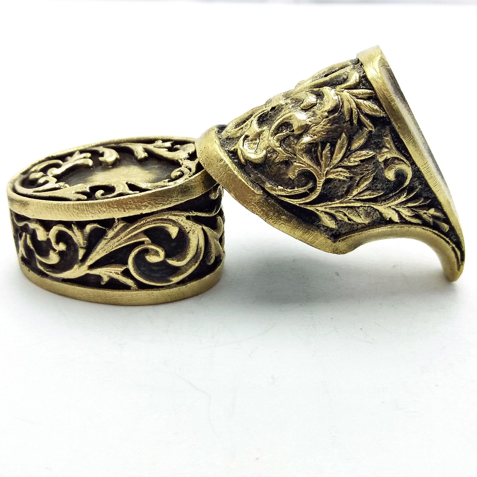 ” SET #2 ” CASTING SOLID BRONZE SET FINGER GUARD BOLSTER & POMMEL CUSTOM MAKING