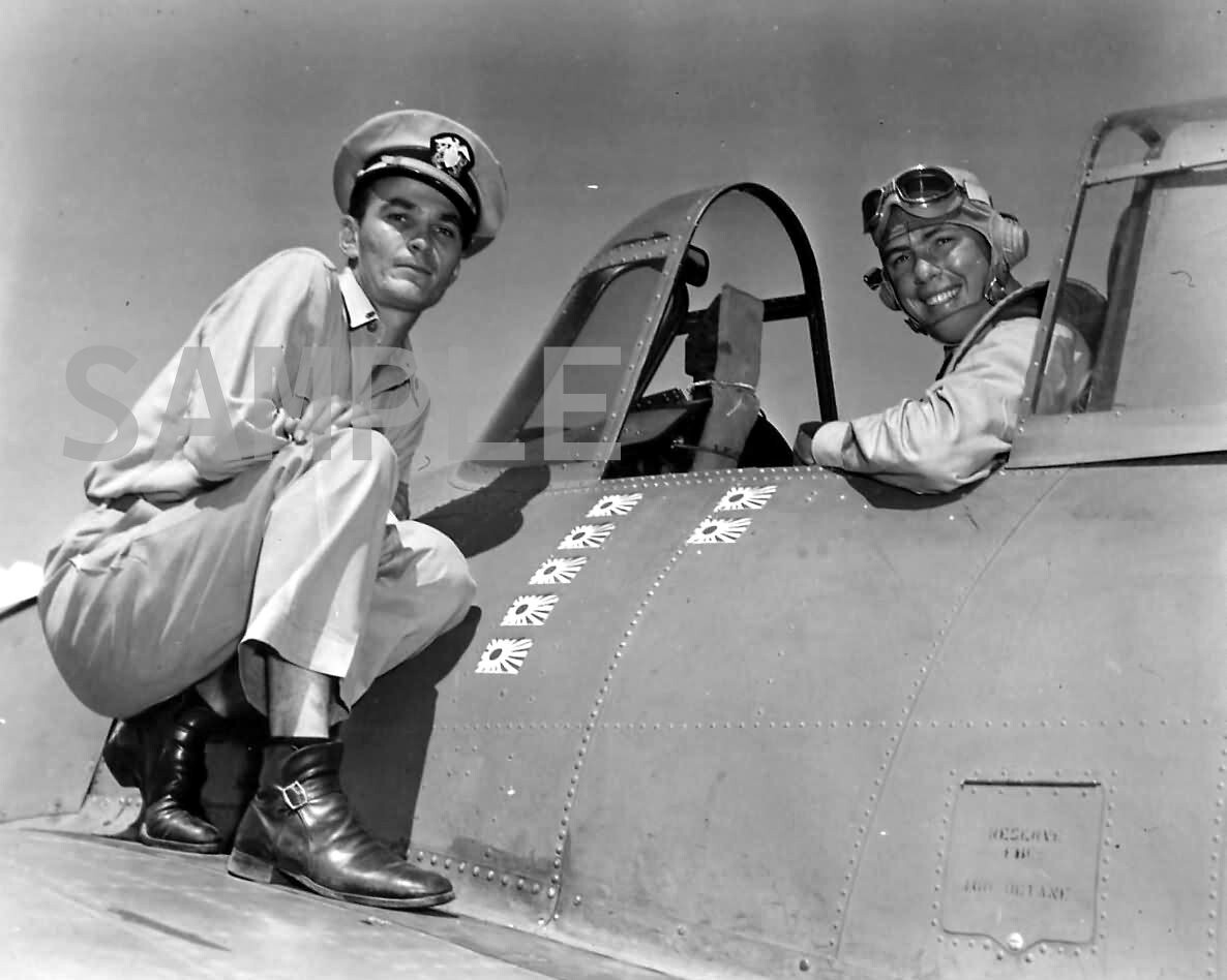 Ace Lt. Scott McCuskey & Ens. George Gay Battle of Midway WWII 8×10 Photo 151c