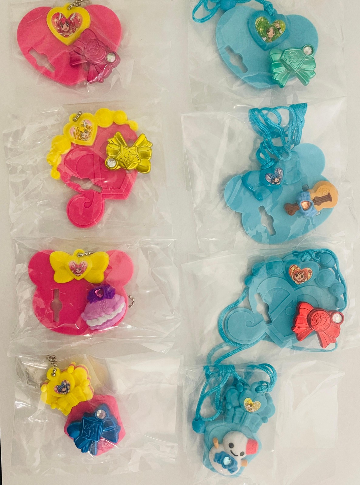 Smile Precure Glitter Force Cure Decor Arrange Charm Set of 8 Bandai Japan Toy