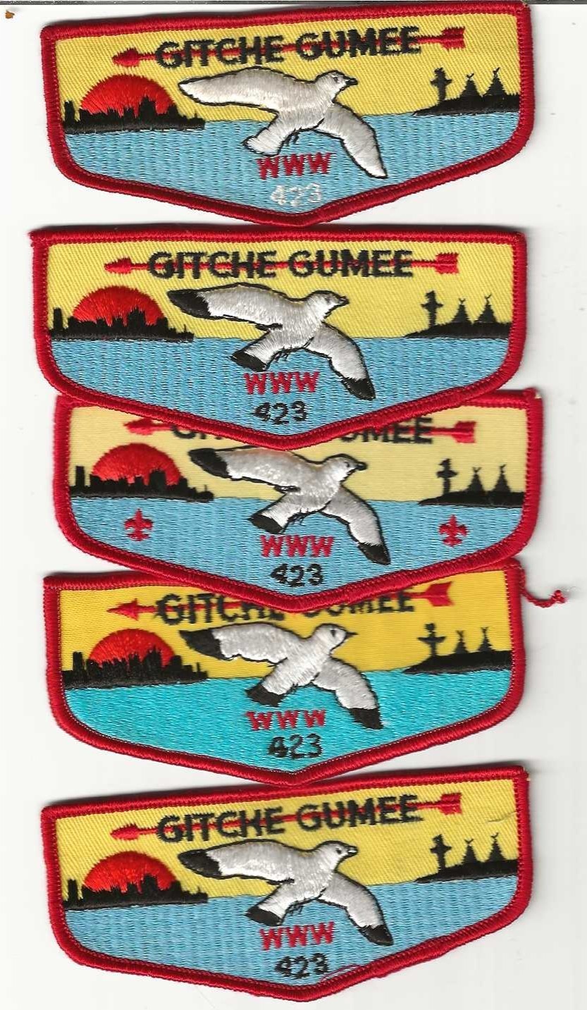 Assorted OA lodge 423 patches