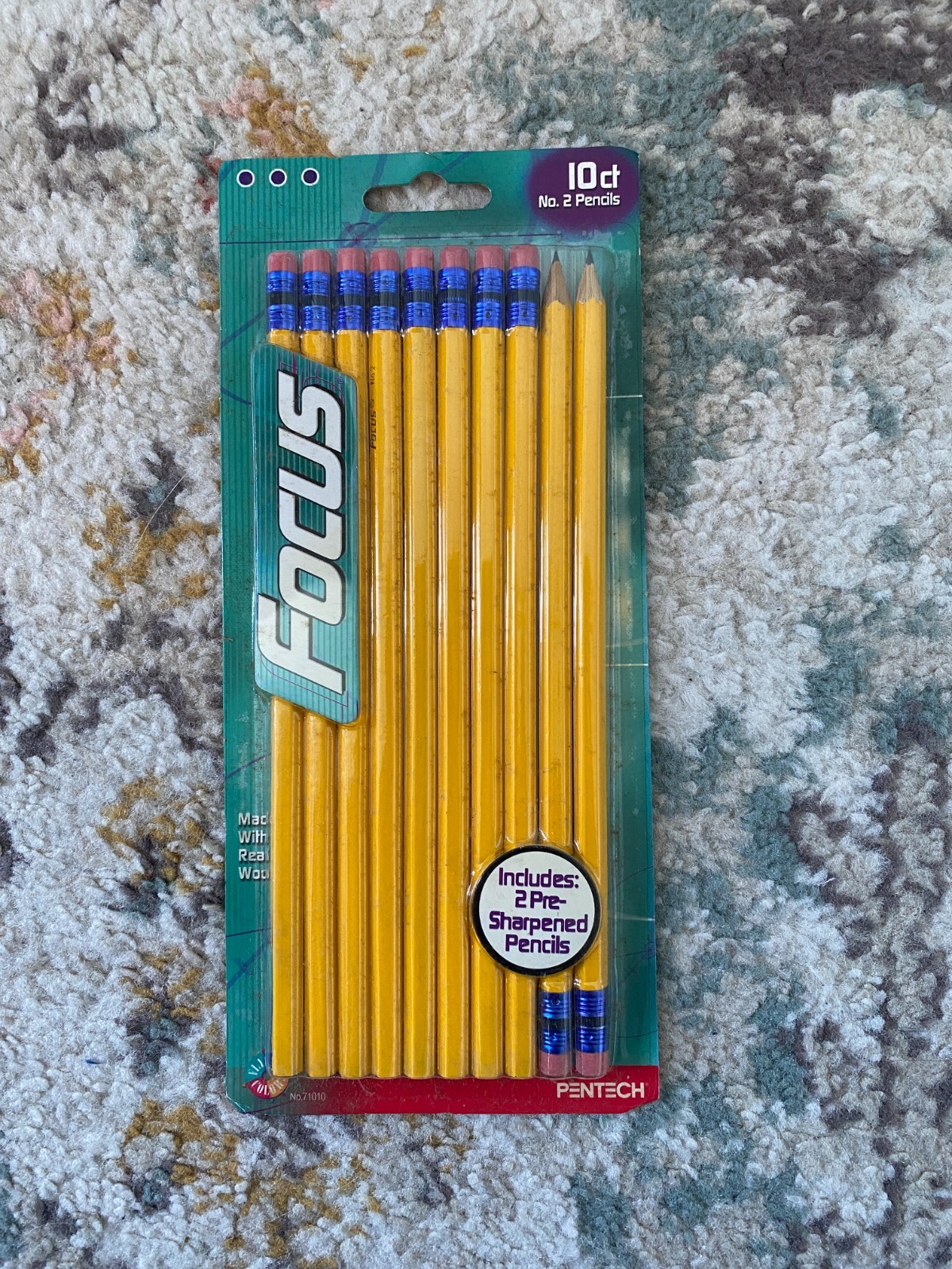 Pentech Focus Real Wood Pencils Number 2