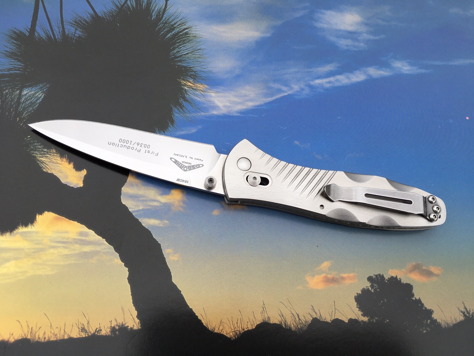 BENCHMADE 780 AXIS, LINERLESS OSBORNE DESIGN 154CM BLADE 0036/1000 USA