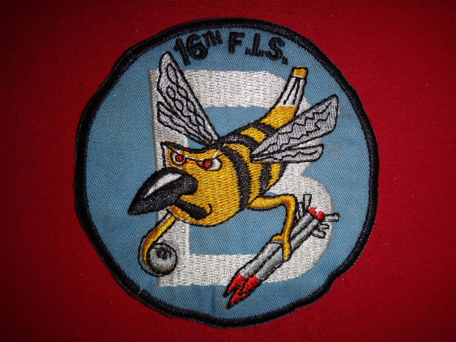 Korea War (1950-53) USAF “B” (Bee) 16th Fighter Interceptor Squadron Patch