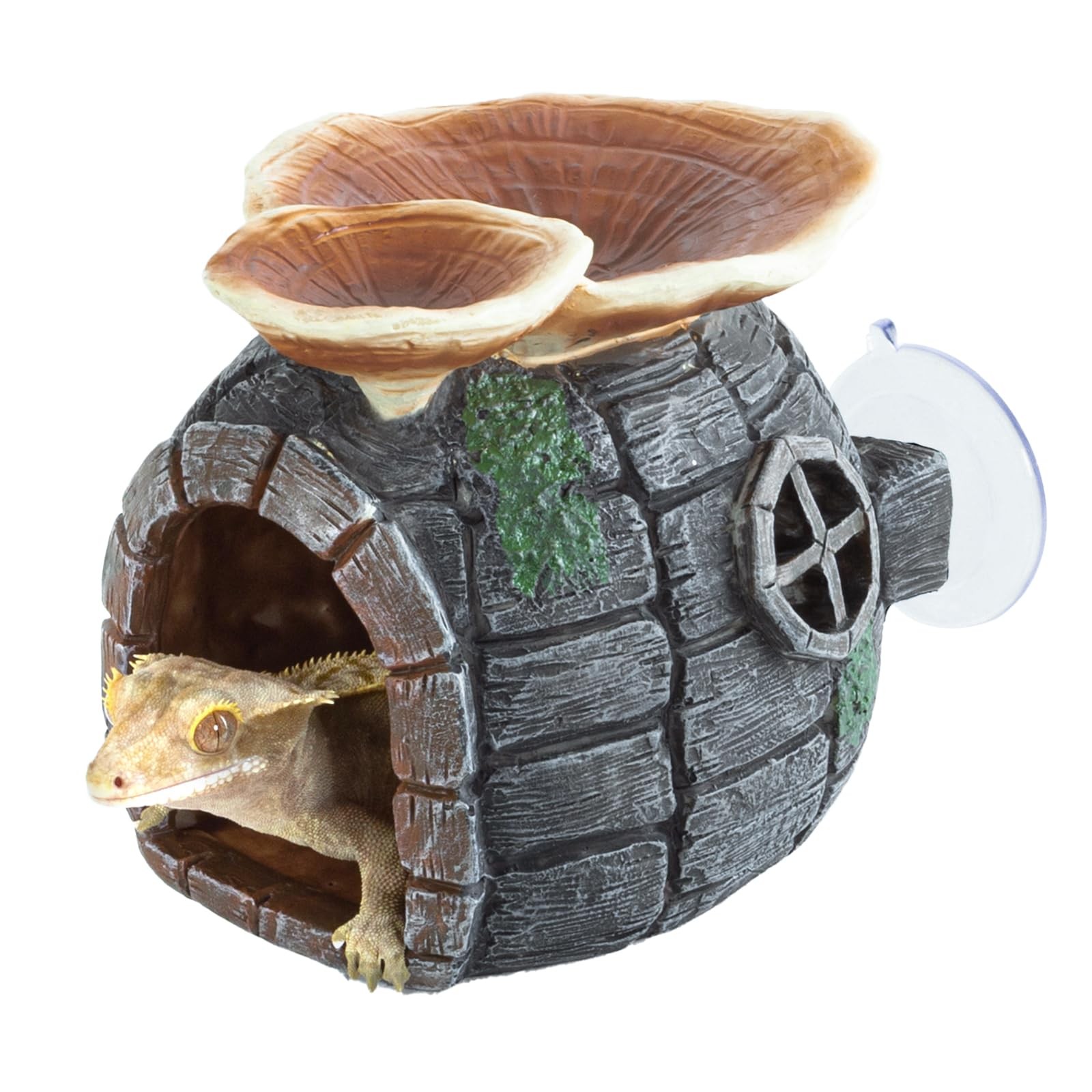 REPTI ZOO Reptile Hide, 6.89 inches x 5.39 x 5.24 inches, Brown
