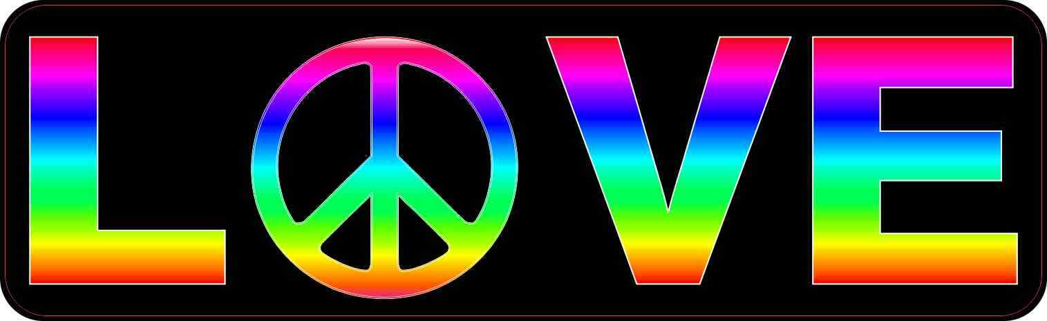 10×3 Peace Love Magnet Vinyl Vehicle Bumper Magnetic Car Truck Decal Magnets