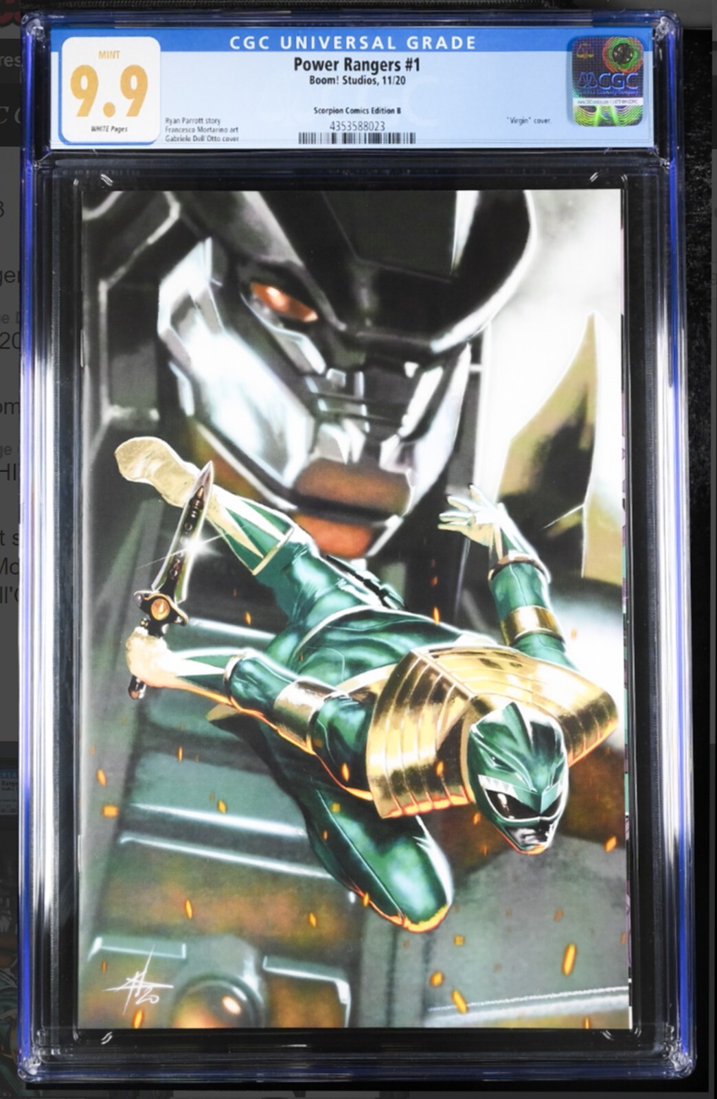 POWER RANGERS #1 – GABRIELE DELL’OTTO VIRGIN VARIANT GREEN RANGER CGC 9.9 MINT