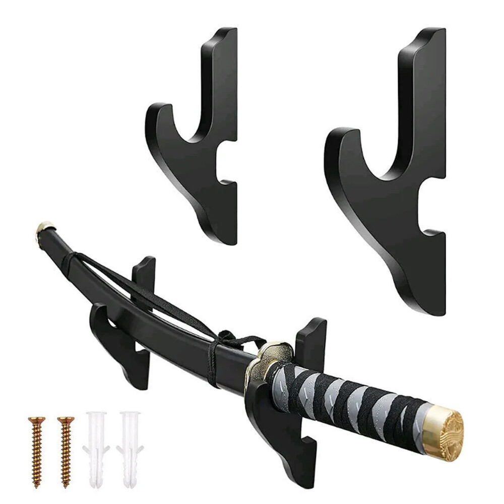 Wall Mount Wooden Sword Stand Holder Katana Tanto Wall Hook Hanger Display Rack