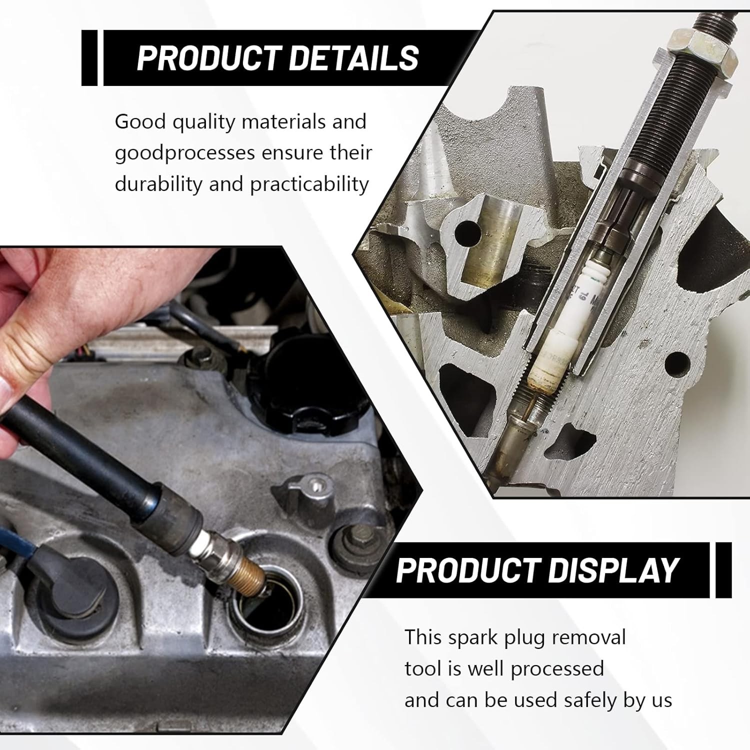 65700 Broken Spark Plug Remove Tool Spark Plug Extractor Compatible with Ford 3