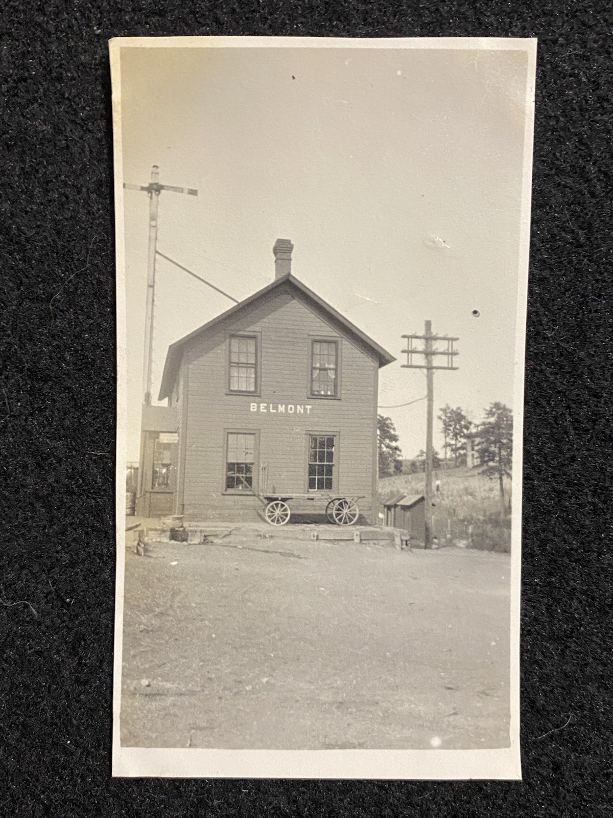 Belmont Nebraska NE Railroad Train Station Dawes Co 1910s Antique Snapshot Photo
