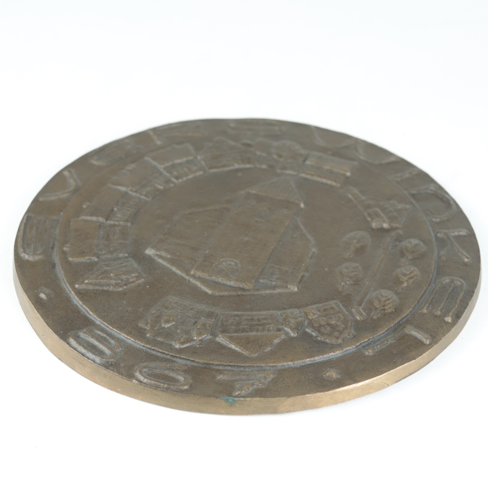 Everswinkel Germany Bronze Plaque 7.5″ – 4lb 6oz – Church Founded 867 AD