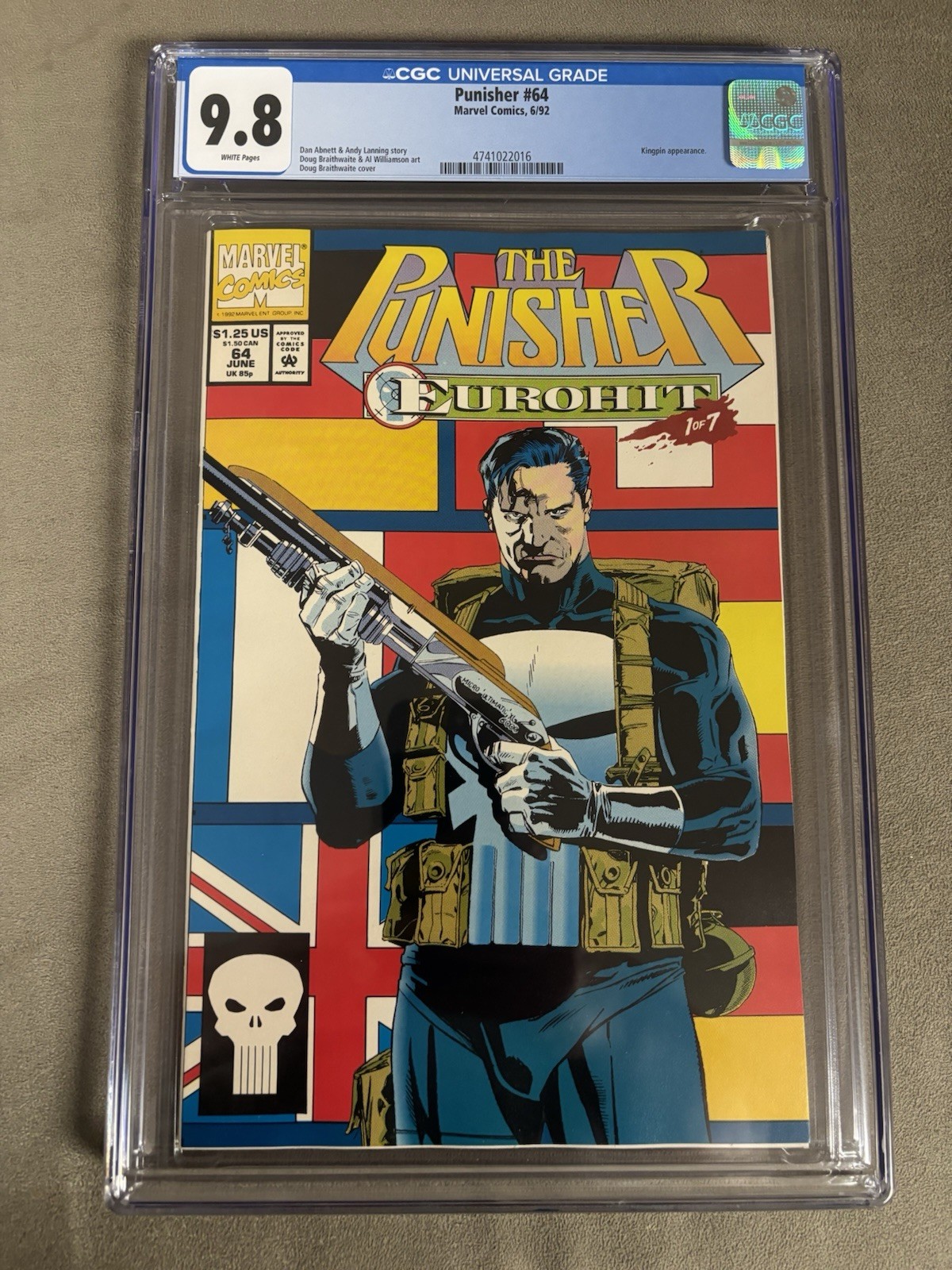 Punisher #64 CGC 9.8 Rare. Kingpin Appearance. 1992. MCU