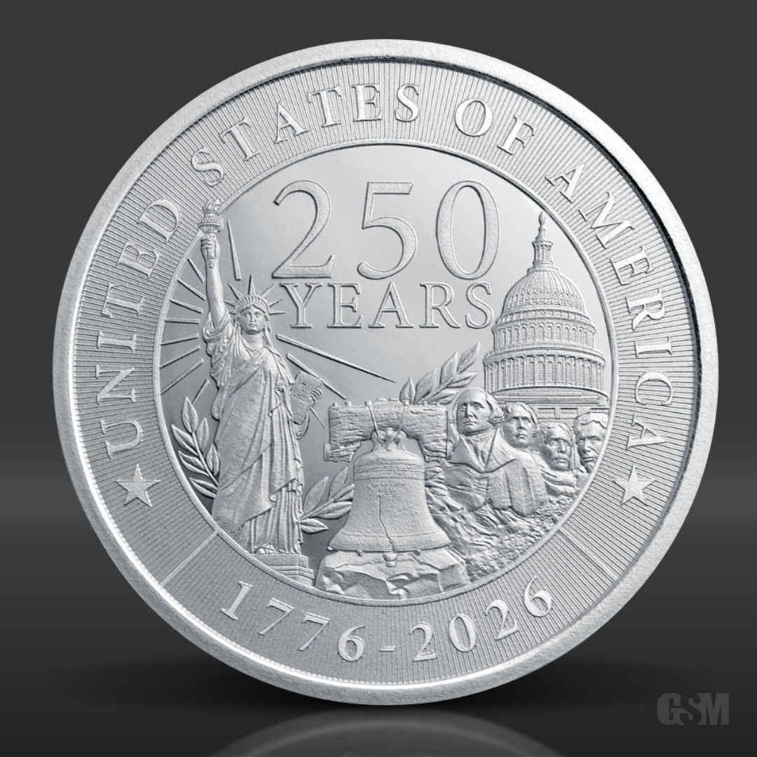 1 oz U.S. 250th Anniversary Silver Round .999 Fine bullion No Capsule