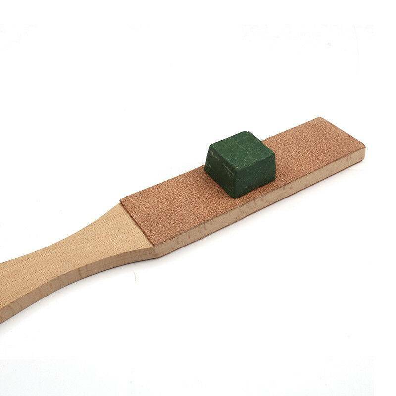 Double-sided Leather Strop with Polishing Compound Kit for Knife Sharpening