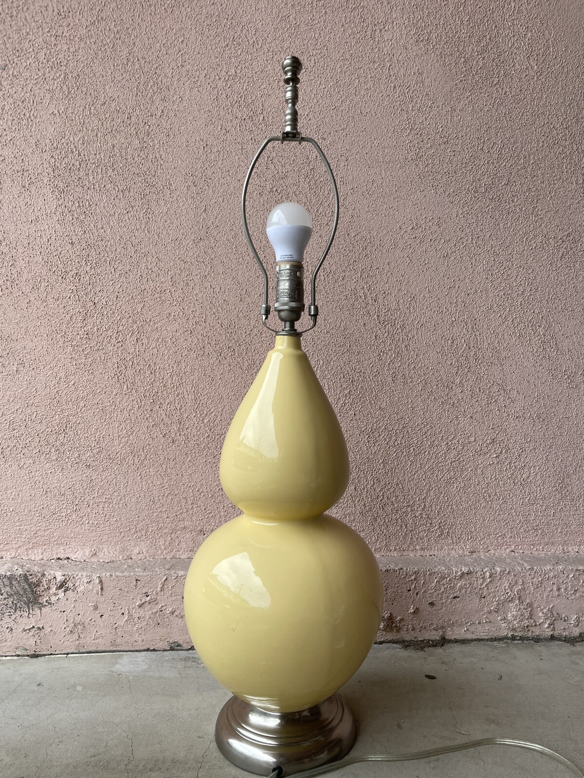 Restoration Hardware Lamp 80s 90s Vintage Yellow Art Deco Contemporary USA Rare