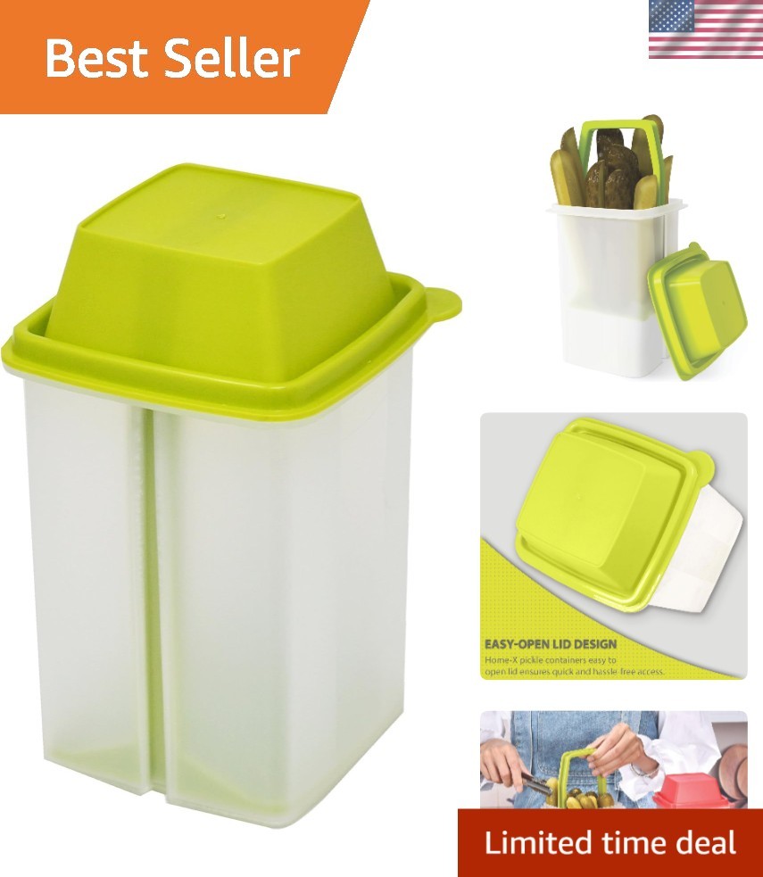 Compact Jalapeno Container with Strainer – Perfect for Marinating and Storing