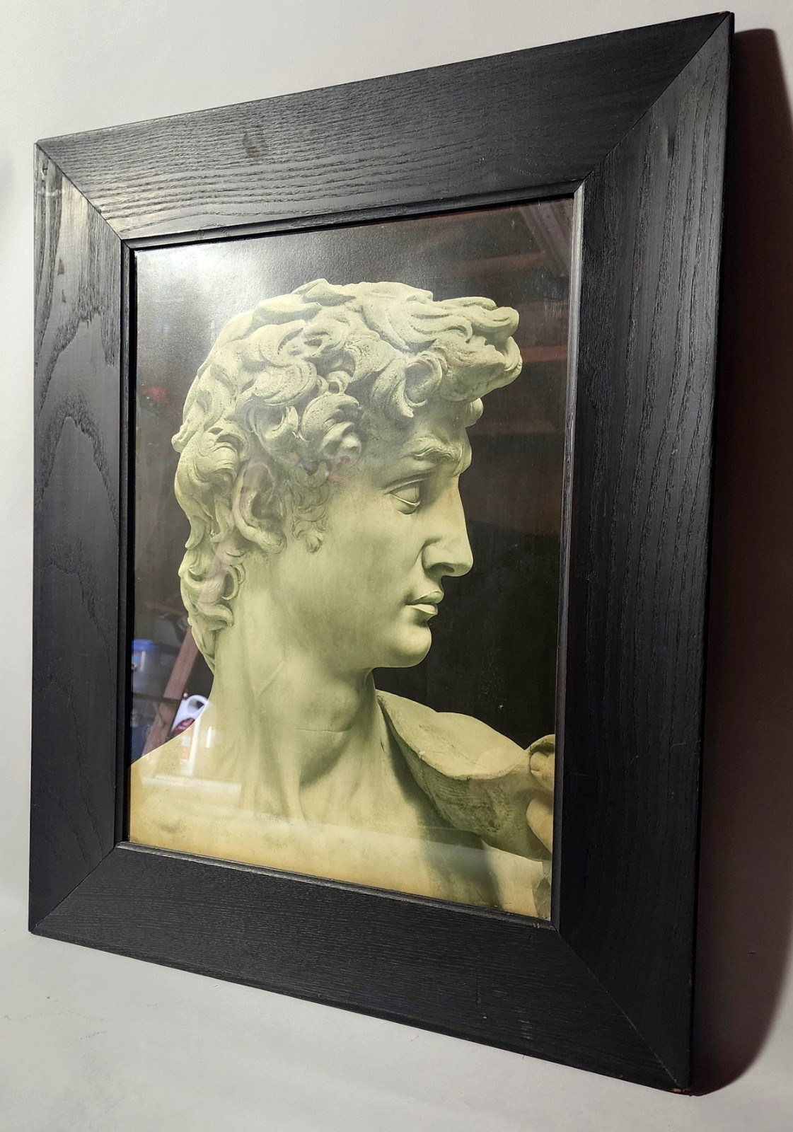 c.1910 Italian Grand Tour Silver Photograph Print Michelangelo Statue of David