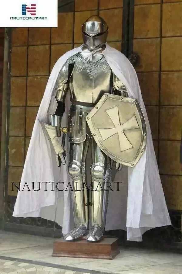 Medieval Armor Suit Gothic Knight Wearable Crusader Full Body Armor Halloween
