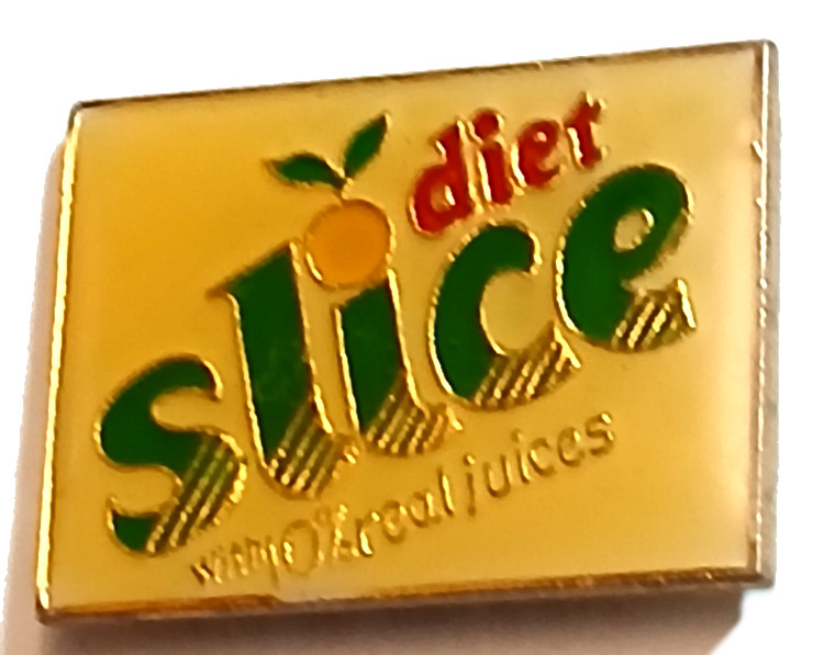 Slice Pin Diet Slice Soda Pin Silce Soda Collectible Avertising Hat Lapel Pin