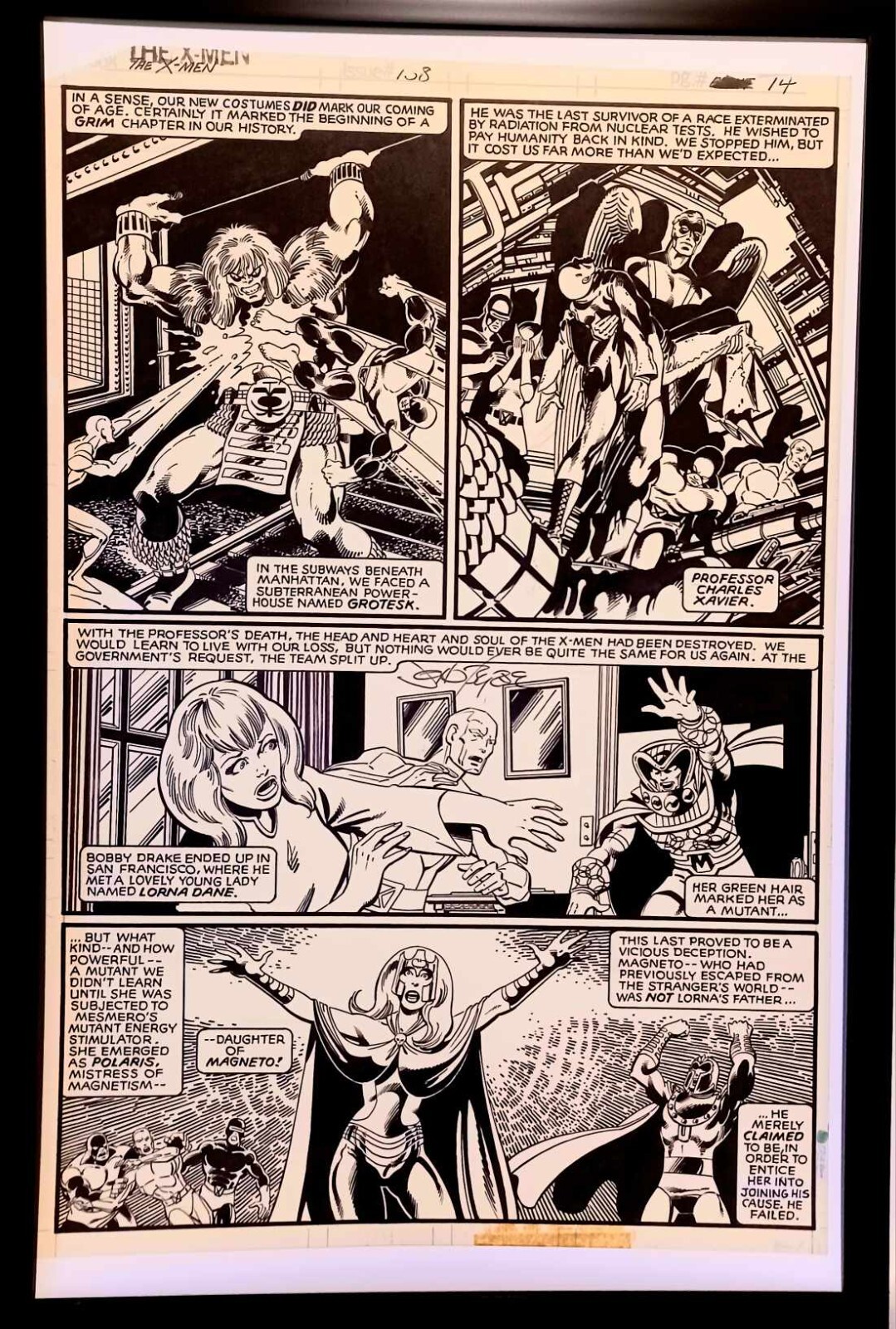 Uncanny X-Men #138 pg. 14 by John Byrne 11×17 FRAMED Original Art Print Poster