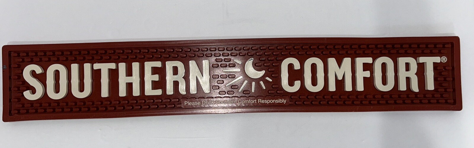 Southern Comfort Rubber Bar Spill Mat Beer Tap Drain Coaster Mancave 21″ x 3.5″